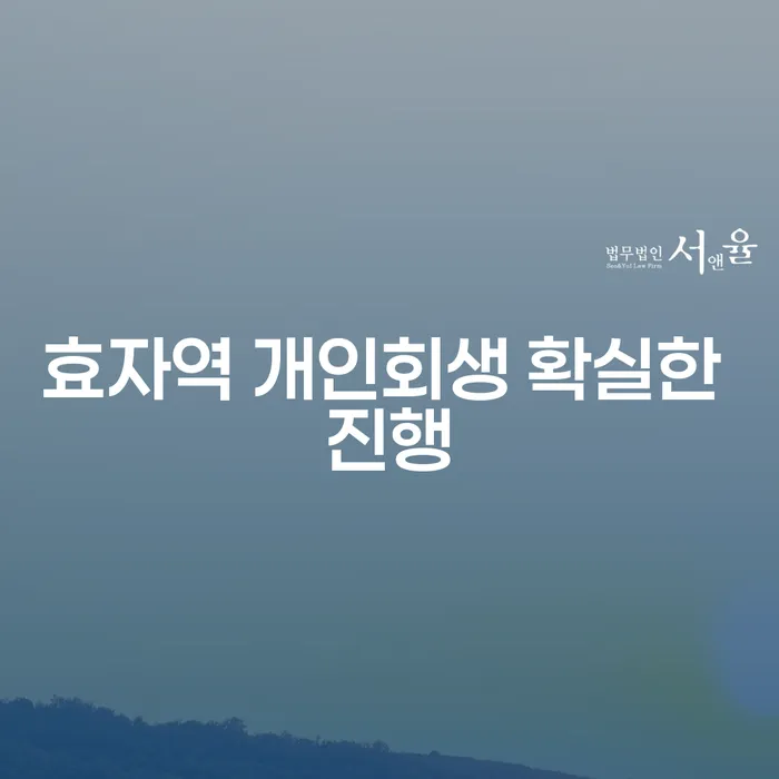 효자역 개인회생 확실한 진행