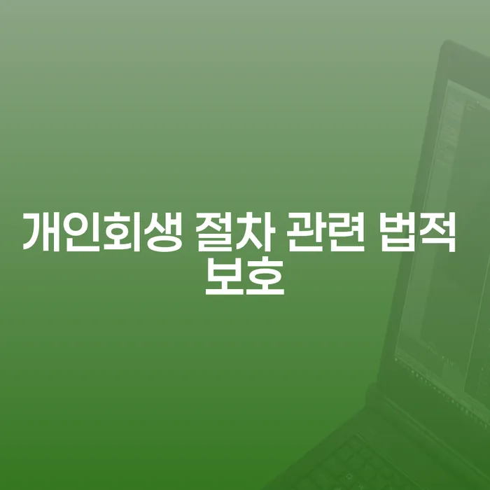 개인회생 절차 관련 법적 보호란 무엇인가요?